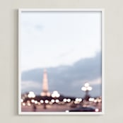 "Magique" - Art Print in White by Caroline Mint - Framed