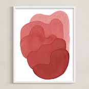 "pink composite" - Art Print in coral by Kelly Witmer - Framed