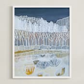 "White Woods" - Art Print in White Woods by Sarah Fitzgerald - Framed