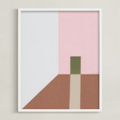 "Room Walls" - Art Print in Dusty Pink by Elliot Stokes - Framed