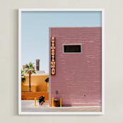 "Desert Oasis" - Art Print in Desert Blue by Kaitlin Rebesco - Framed