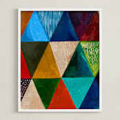 "Prismatic" - Art Print in Deep Forest by Emily Kariniemi - Framed