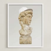 "Classic Cool" - Art Print in Stone by Kelsey Mucci - Framed