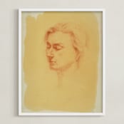 "Day Dream" - Art Print in Terra Cotta by Stephanie Chang - Framed