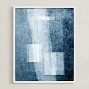 "Sealed Memories" - Art Print in Misty Indigo by Debra Pruskowski - Framed