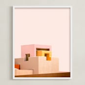 "Urban Desert Series 3" - Art Print in Soft Earth Tones by Lisa Sundin - Framed