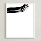 "Shimmering Waterway " - Art Print in Moon by Lise Gulassa - Framed