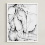 "More Alike than Not" - Art Print in Charcoal by Karen Kaul - Framed