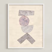 "Tipping Point" - Art Print in Muted Rose by Kara Kosaka - Framed