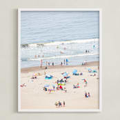 "Stinson Beach" - Art Print in Waves by Colette Peri - Framed