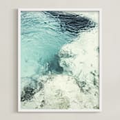 "Blue Monday" - Art Print in Tulum Gulf Aqua by Studio Singhi - Framed
