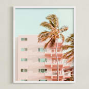 "Pastel Holidays" - Art Print in Peach Pearl by Rega - Framed