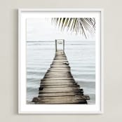 "bocas del toro" - Art Print in carribean blue by Kaitlin Rebesco - Framed