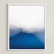 "Mirage" - Art Print in Navy by Karen Kardatzke - Framed