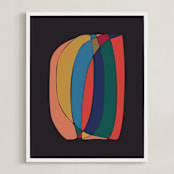 "Fragments" - Art Print in Chalkboard by Romina Gadler - Framed