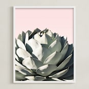 "Pink Agave" - Art Print in Blush by Wilder California - Framed
