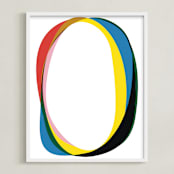 "Rings 1" - Art Print in MId Century Modern Primary by Christina Flowers - Framed