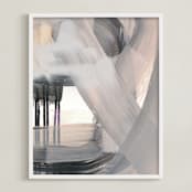 "Pushing Through" - Art Print in Neutrals by Angela Simeone - Framed