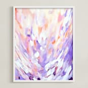 "Petals" - Art Print in Lavender Mist by Grace Kreinbrink - Framed