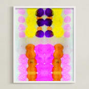 "Hot pink" - Art Print in Hot pink by HAPI ART - Framed