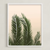 "Tropical Palm Tree" - Art Print in Golden by Wilder California - Framed