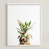 "Pining for Pineapple" - Art Print in pineapple green by Joni Tyrrell - Framed