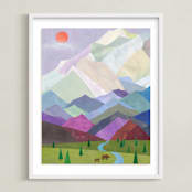 "Denali, Alaska" - Art Print in Majestic Purple by melanie mikecz - Framed