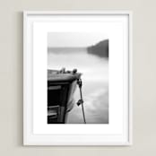 "from here to there" - Art Print in Misty Grey by Karen Kaul - Framed
