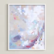 "dancing stars" - Art Print in Soft Light by Jennifer Hallock - Framed