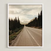 "Road Less Traveled" - Art Print in White by Alannah Kittle - Framed