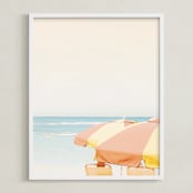 "Sunshine State" - Art Print in Beach by Irene Suchocki - Framed