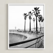 "Concrete Wave" - Art Print in Concrete Grey by Irene Suchocki - Framed