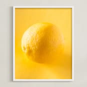 "When Life Gives You" - Art Print in Lemon by Ana V. Ramirez - Framed