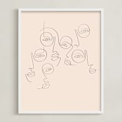 "lunettes" - Art Print in Linen by On Friday We - Framed