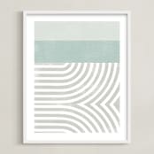 "Curve Appeal VI" - Art Print in Mint by Tanya Lee Design - Framed