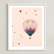 "To The Stars" - Art Print in Pale Pink by Caroline Mint - Framed
