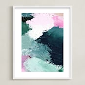 "Vivid Splash" - Art Print in Ocean by Melanie Severin - Framed