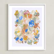 "Cornflower" - Art Print in Cornflower Blue by Suzanna Toole - Framed