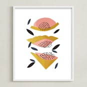 "Honey Melon" - Art Print in Sunshine by Jenna Skead - Framed