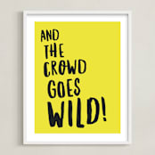 "Buzzer Beater" - Art Print in Lemon Lime by Keen Peachy - Framed