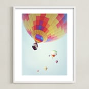 "Summer Sky" - Art Print in Sky Blue  by Haley Warner - Framed