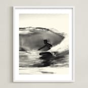 "Wave Rider One" - Art Print in Grey Swell by Jenny Partrite - Framed