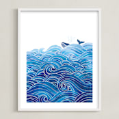 "seas the day" - Art Print in Ocean by Stardust Design Studio - Framed