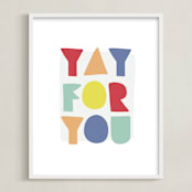 "yay for you" - Art Print in carnival by Lea Delaveris - Framed