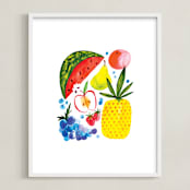 "Fruit Family" - Art Print in Tropical Paradise by Patrice Horvath - Framed