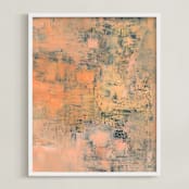 "Sunny Disposition by Stacy Kron" - Art Print in Sunshine Orange by Stacy Kron - Framed