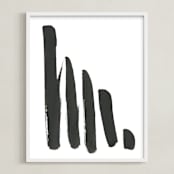 "Practice" - Art Print in Charcoal by Stephanie Nowotarski - Framed