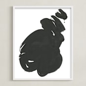 "Process" - Art Print in Charcoal by Stephanie Nowotarski - Framed