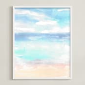 "Summer Dreams" - Art Print in beach bomb by Jenny Partrite - Framed