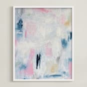 "Enjoy the View " - Art Print in Whispering White by Colleen Ehrlich - Framed